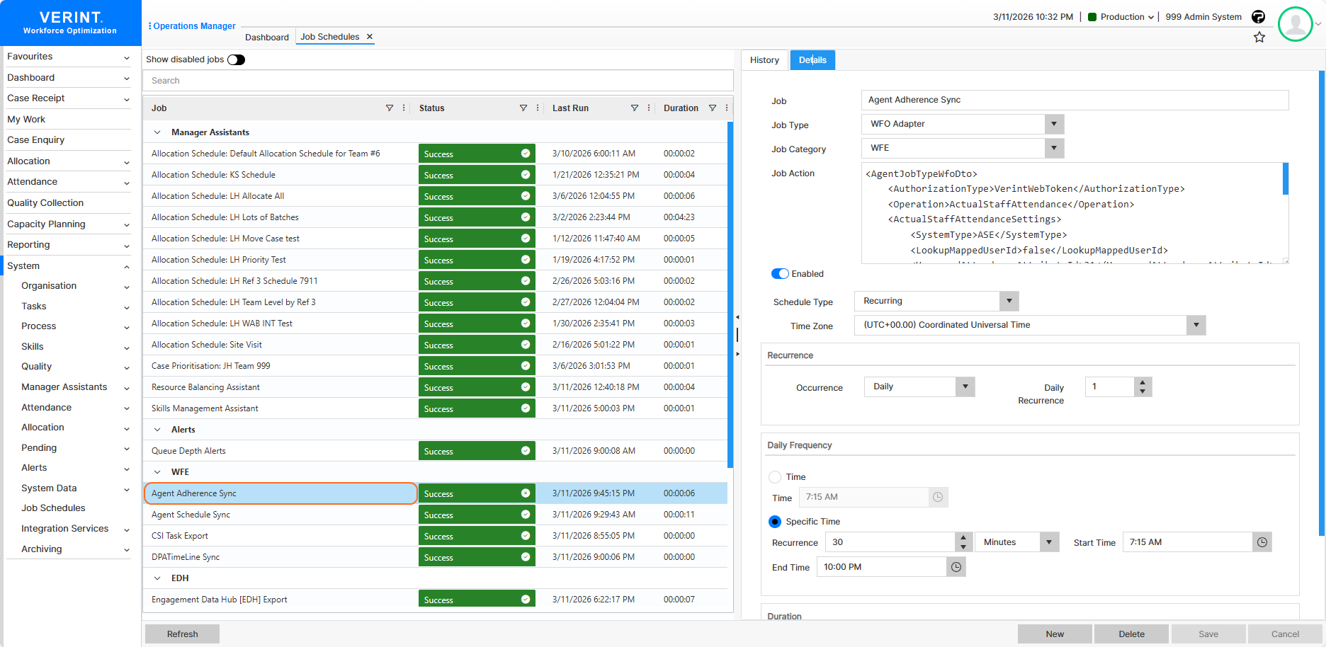 Agent Adherence Sync Job