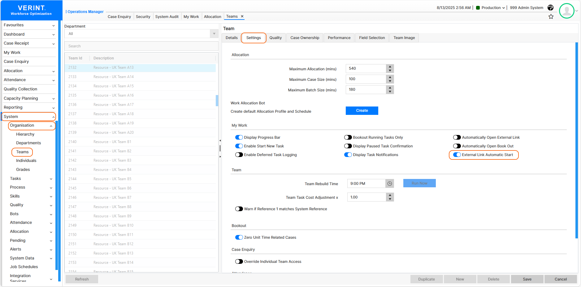 External Link Automatic Start