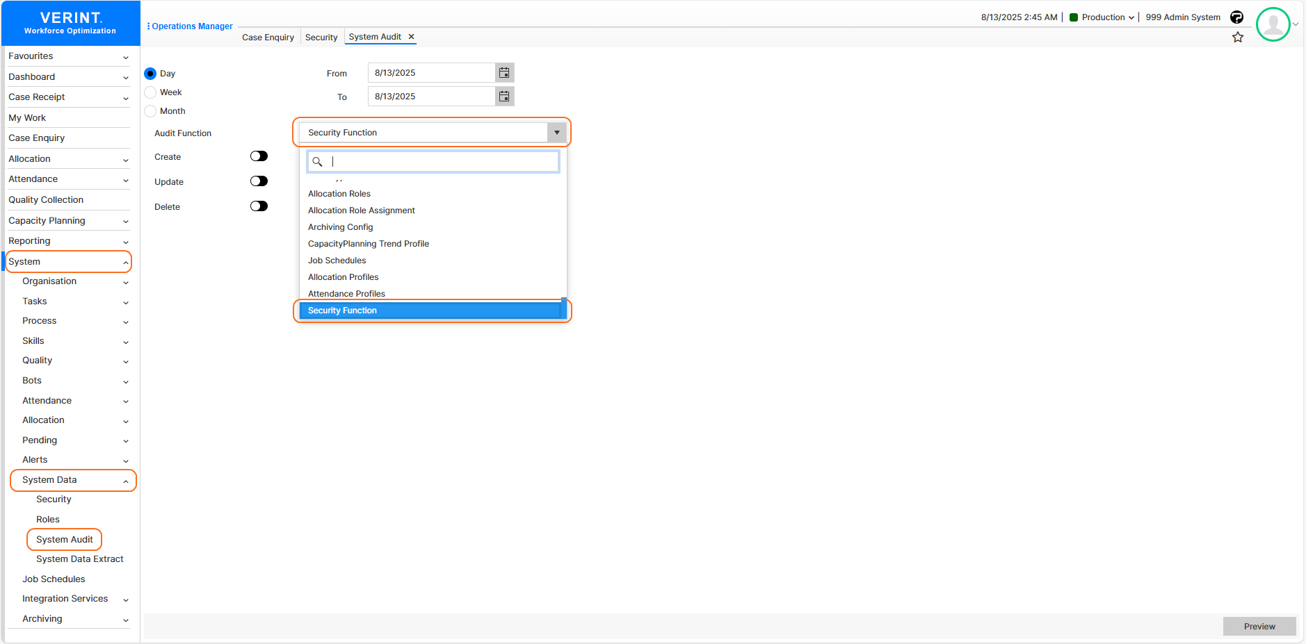 Security Function System Audit